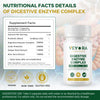 VEYORA Digestive Enzyme Complex 1000mg | Probiotic + Inulin Fiber | 60 Vegan Capsules