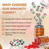 nETiXER Immunity Gummies – 60 Vegan Berry Gummies with Vitamins A, C, D, E, B12, Biotin, Zinc, Iodine – Gelatin-Free, Gluten-Free, Non-GMO – No Artificial Colors or Flavors | Individually Wrapped