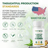 VEYORA Digestive Enzyme Complex 1000mg | Probiotic + Inulin Fiber | 60 Vegan Capsules