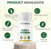 VEYORA NAD+ 1000 mg | 60 Vegan Capsules | Nicotinamide Adenine Dinucleotide (NAD+) | Dietary Supplement | Non-GMO | Gluten-Free | Made for USA