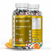 nETiXER Vitamin D3 K2 Gummies for Adults – 60 Vegan Orange Gummies | 400 IU (10 mcg) D3 + 55 mcg Vitamin K2 MK-7 | Individually Wrapped, Gelatin-Free, Gluten-Free, Non-GMO | Halal Certified