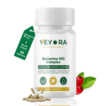 VEYORA Berberine HCl Complex 1000mg | Berberine + Cinnamon + Chromium | 60 Vegan Capsules
