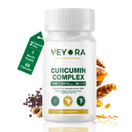 VEYORA Curcumin Complex 1000mg | Curcumin 95% + Boswellia + MSM | 60 Vegan Capsules