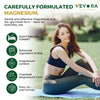 VEYORA Magnesium Bisglycinate Complex Capsules | 120 mg Magnesium per Serving | with KSM-66® Ashwagandha, GABA, L-Theanine & Melatonin | 60 Veg Capsules | Made for USA