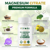 VEYORA Magnesium Citrate Complex 1000mg | Chasteberry + Vitamin B6 | 60 Vegan Capsules