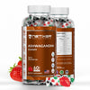 nETiXER Ashwagandha Gummies – Vegan, Strawberry Flavor – with KSM-66 300mg & Vitamin D2 50mcg – Gluten-Free, Gelatin-Free, Non-GMO – 60 Gummies – Adaptogen Supplement for Adults