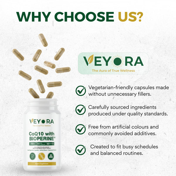 VEYORA CoQ10 with BioPerine® 250mg | 60 Vegan Capsules
