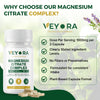 VEYORA Magnesium Citrate Complex 1000mg | Chasteberry + Vitamin B6 | 60 Vegan Capsules