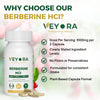 VEYORA Berberine HCl 1000mg | 60 Vegan Capsules