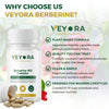 VEYORA Berberine HCl Complex 1000mg | Berberine + Cinnamon + Chromium | 60 Vegan Capsules
