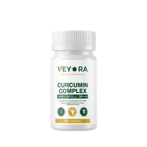 VEYORA Curcumin Complex | 60 Veg Capsules Turmeric Extract with Boswellia, MSM & Botanical Blend Balanced Daily