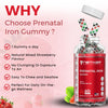 NETIXER Prenatal Iron Gummies – 60 Vegan Gummies | Iron 30 mg, Folic Acid 400 mcg, Vitamin B6 & B12 | Pregnancy Vitamins for Women | Gelatin-Free, Gluten-Free | Individually Wrapped, Strawberry Flavor