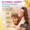 nETiXER Probiotic Gummies with Vitamin C, Vitamin B12, Folic Acid, Zinc, Niacinamide, Riboflavin & Probiotics (40 Million CFU) | 60 Vegan Gummies | Mango Flavor | Gluten-Free | Individually Wrapped