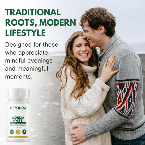 VEYORA Mondia Whitei 500 mg | 60 Vegan Capsules | Pure White Ginger Root Extract | Herbal Plant-Based Clean Label